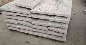 丽水芝麻白蘑菇石，自然面