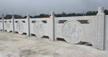 丽水芝麻白河道栏杆 石材栏杆