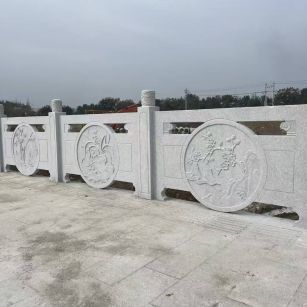 丽水芝麻白河道栏杆 石材栏杆