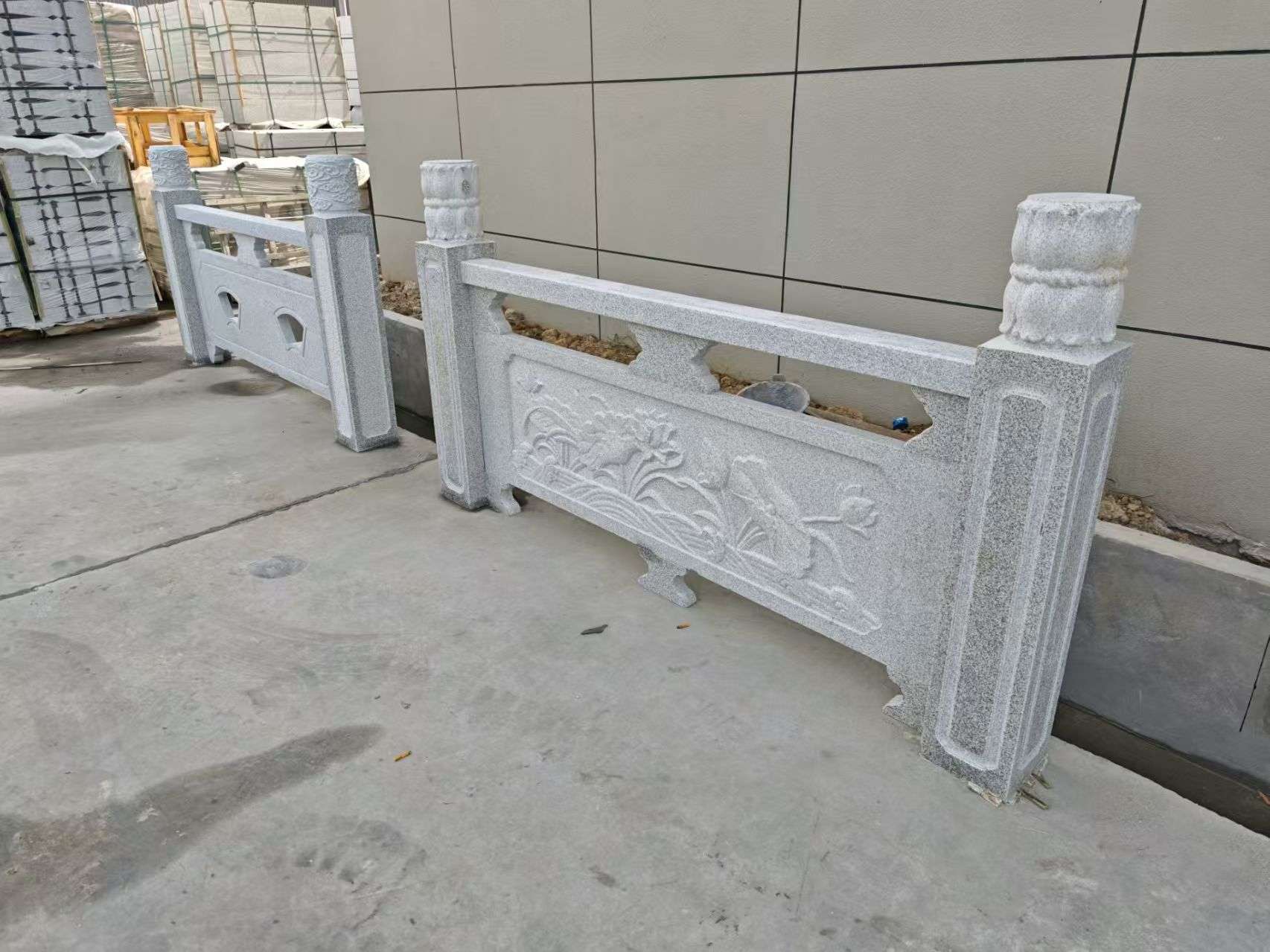 丽水芝麻白河道栏杆 石材栏杆