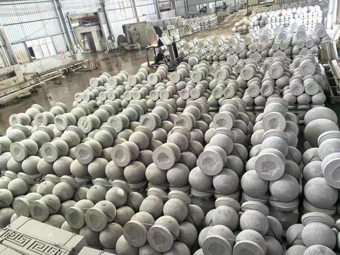 丽水芝麻白圆球 石球 挡车球